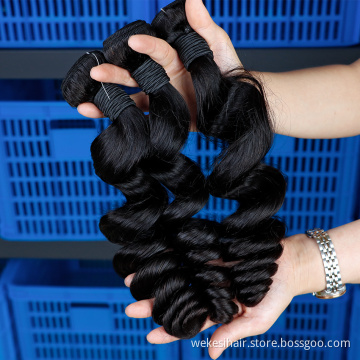High Quality Natural Color Cambodian Loose Wave Hair Bundles, Unprocessed Raw Cuticle Aligned Virgin Human Hair Extension